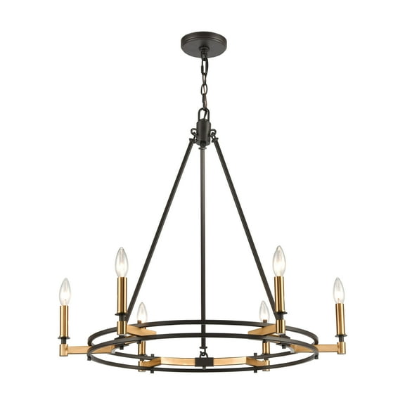 Elk Home 29-Inch Wide Talia Chandelier, Transitional, Oiled Bronze