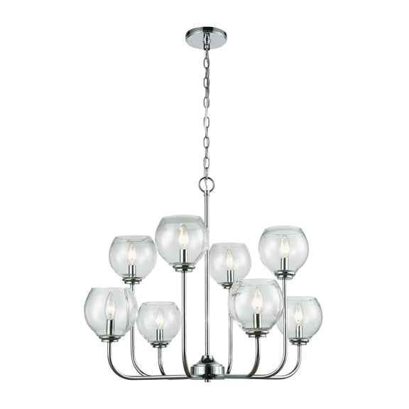 Elk Home 30-Inch Wide Emory Chandelier, Transitional, Polished Chrome