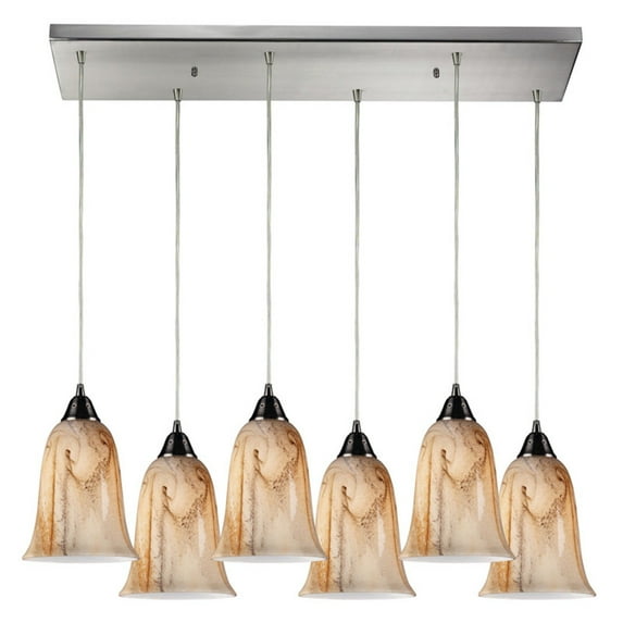 Elk Home 30-Inch Wide Granite Mini Pendant, Transitional, Satin Nickel