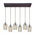 thumbnail image 1 of Elk Home 30-Inch Wide Hammered Glass Pendant, Oil Rubbed Bronze, 1 of 2