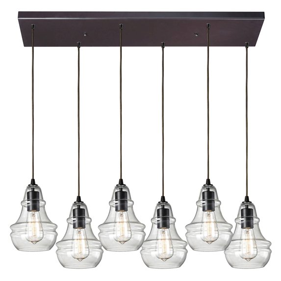 Elk Home 30-Inch Wide Menlow Park Pendant, Transitional, Oiled Bronze
