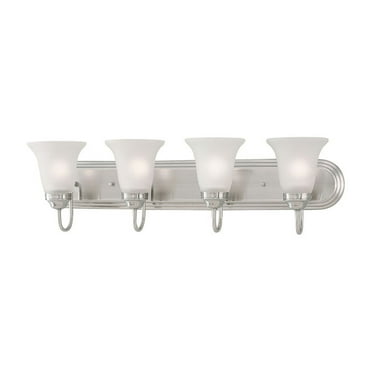 ELK Home 4-Light Satin Pewter Vanity Lights with Transitional Glass Shades