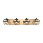 Elk Home 31-Inch Wide Davenay Vanity Light, Transitional, Satin Brass