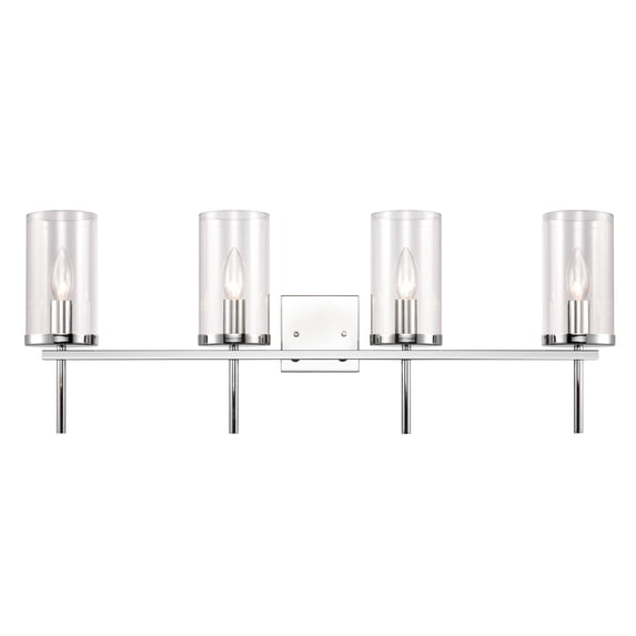 Elk Home 32.5-Inch Wide Oakland Vanity Light, Contemporary, Chrome