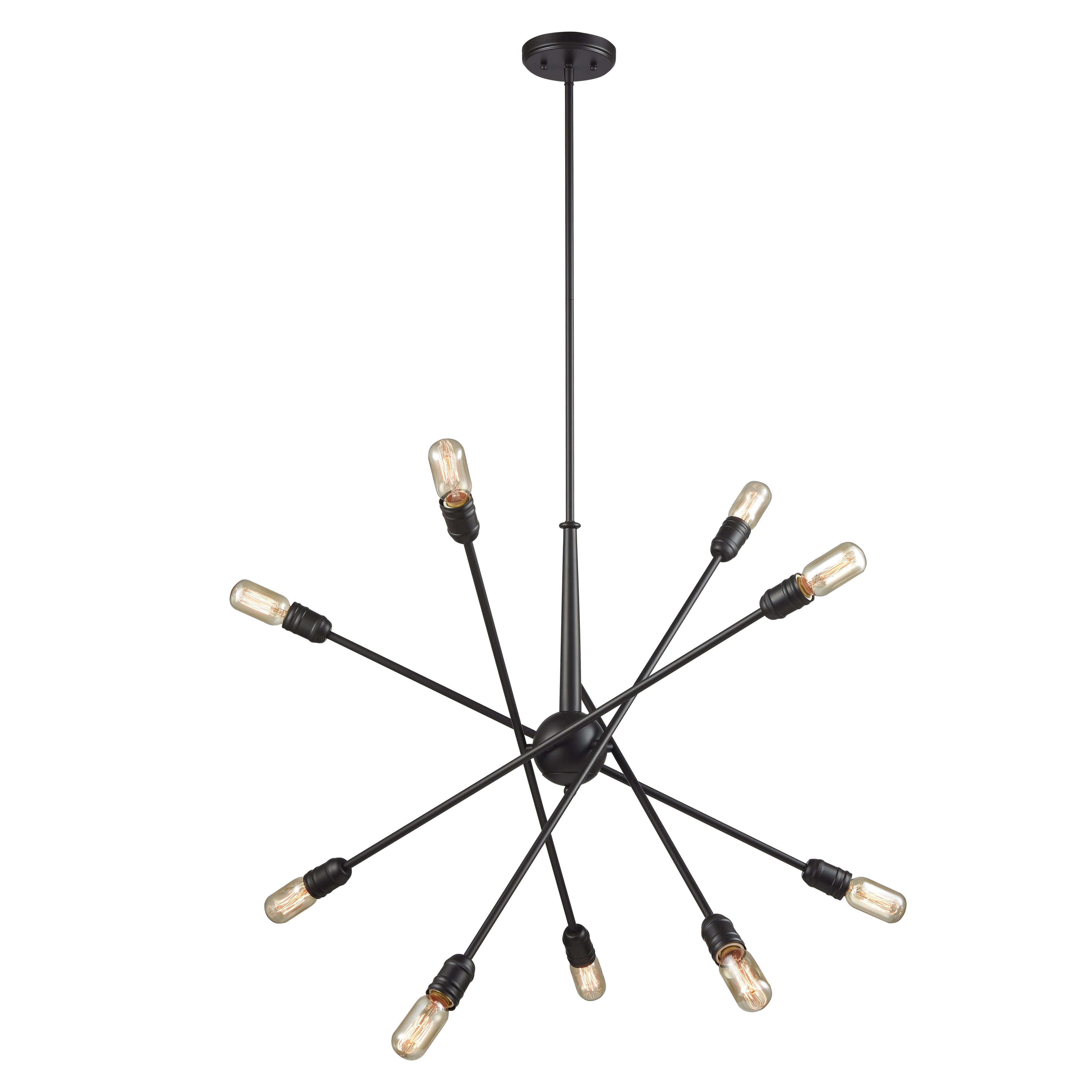 Delphine 33-Inch Oil Rubbed Bronze Starburst Chandelier