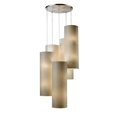 thumbnail image 1 of Elk Home 33-Inch Wide Fabric Cylinders Pendant, Satin Nickel, 1 of 3