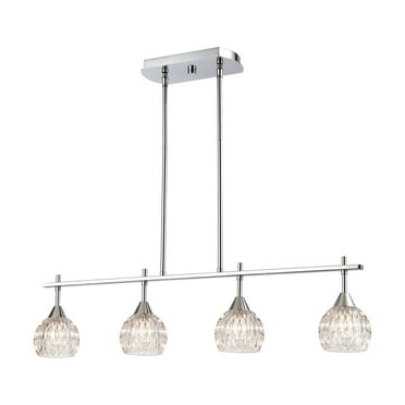 Elk Home 34-Inch Wide Kersey Chandelier, Modern, Polished Chrome