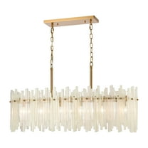 Elk Home 36-Inch Wide Brinicle Chandelier, Transitional, Aged Brass