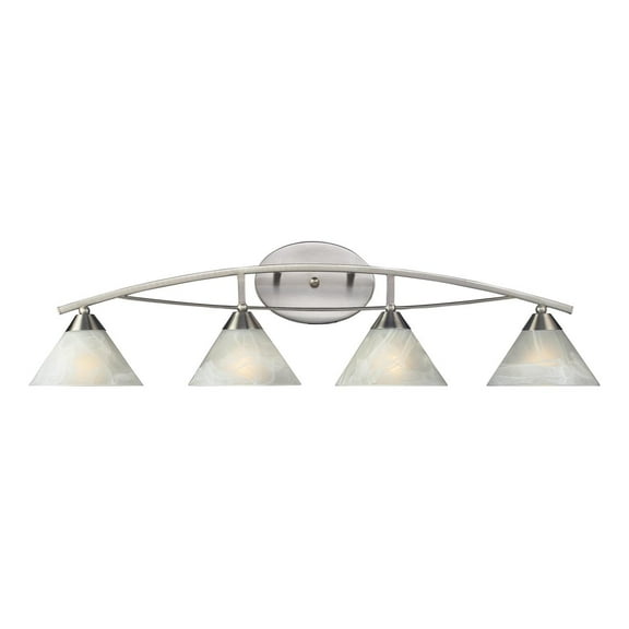Elk Home 36-Inch Wide Elysburg Vanity Light, Transitional-Satin Nickel