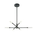 thumbnail image 1 of Elk Home 36-Inch Wide Light Streak Chandelier, Modern, Matte Black, 1 of 5