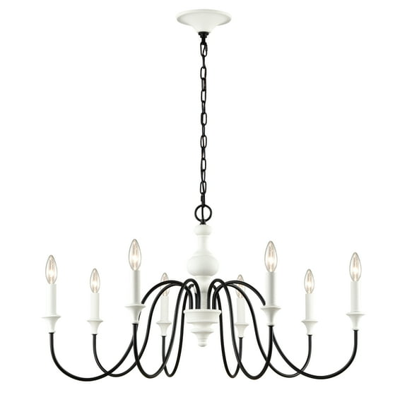 Elk Home 36-Inch Wide Val De Loire Chandelier, Traditional-White Coral