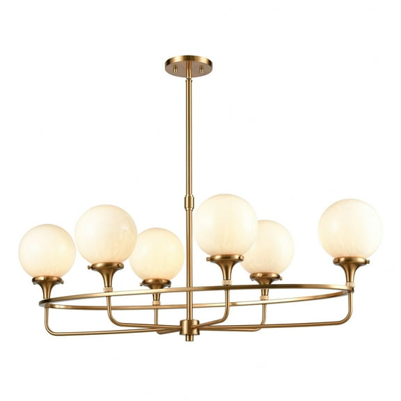 Elk Home 38-Inch Wide Beverly Hills Chandelier, Modern, Satin Brass