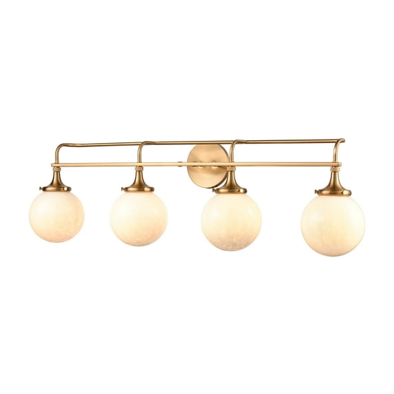 Elk Home 38-Inch Wide Beverly Hills Vanity Light, Satin Brass