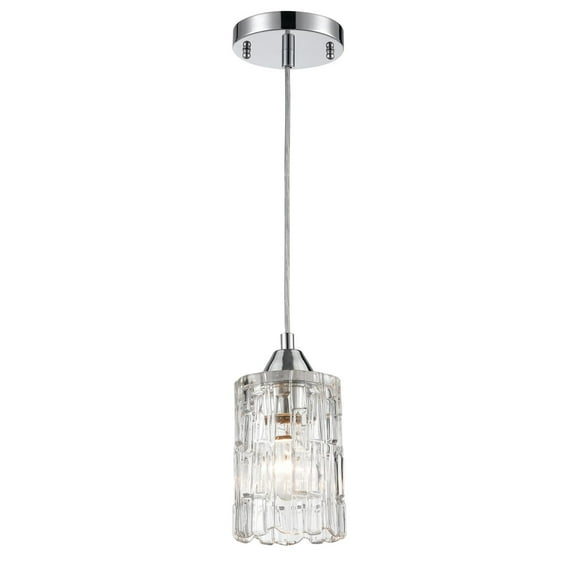 Elk Home 4.5-Inch Wide Ezra Pendant, Contemporary, Polished Chrome