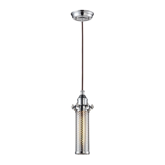 Elk Home 4-Inch Wide Fulton Pendant, Transitional, Polished Chrome