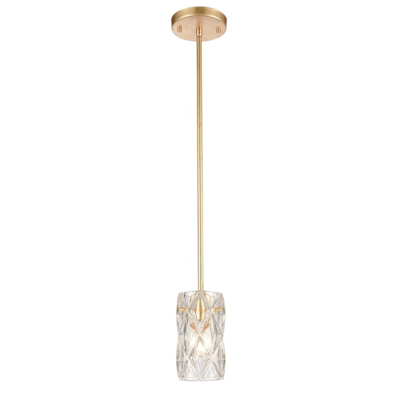 Elk Home 4-Inch Wide Jenning Pendant, Modern, Parisian Gold Leaf