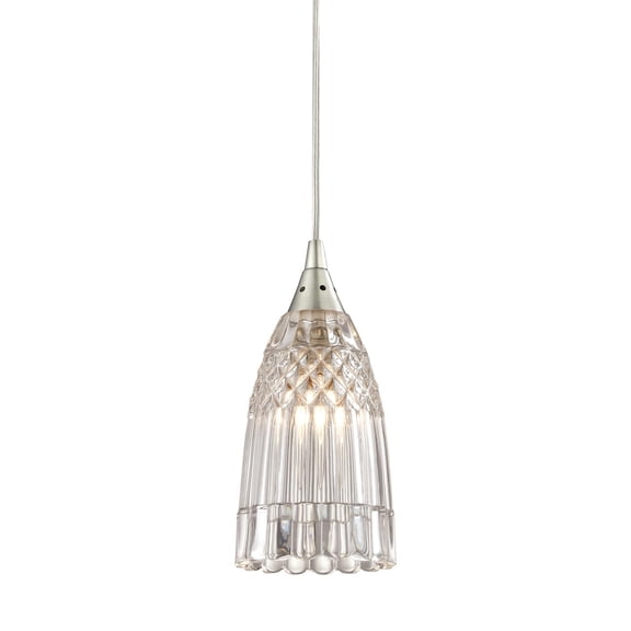 Elk Home 4-Inch Wide Kersey Pendant, Contemporary, Satin Nickel