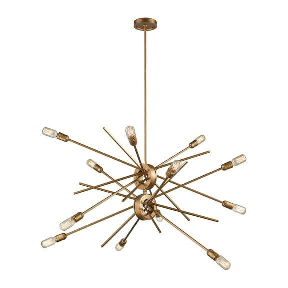 Elk Home 42-Inch Wide Xenia Chandelier, Contemporary, Matte Gold
