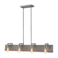 thumbnail image 1 of Elk Home 43-Inch Wide Corrugated Steel Chandelier, Weathered Zinc, 1 of 5