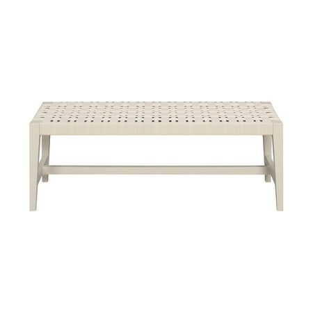 Elk Home 48-Inch Wide Causeway Bench - Ottoman, Transitional-Off White