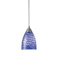 thumbnail image 1 of Elk Home Arco Baleno 5-inch Wide 1-Light Pendant in Satin Nickel with Sapphire Glass, 1 of 3
