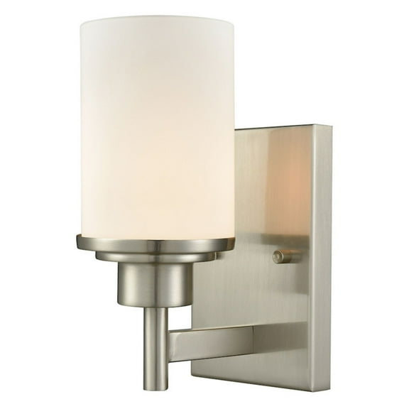 Elk Home 5-Inch Wide Belmar Vanity Light, Traditional, Brushed Nickel