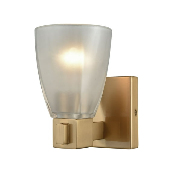 Elk Home 5-Inch Wide Ensley Vanity Light, Transitional, Satin Brass