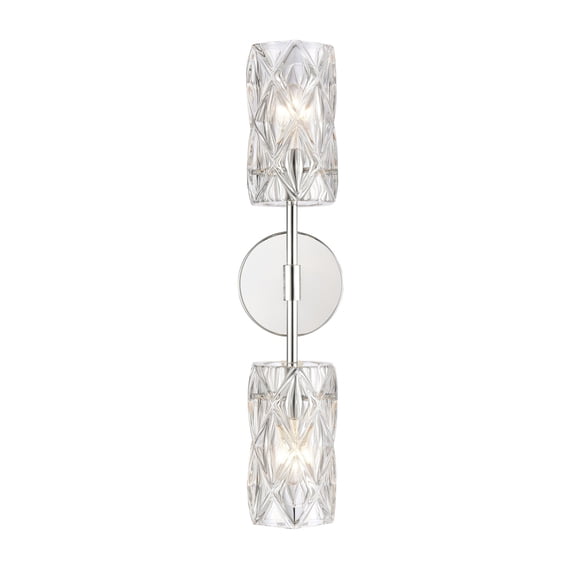 Elk Home 5-Inch Wide Formade Crystal Sconce, Polished Chrome