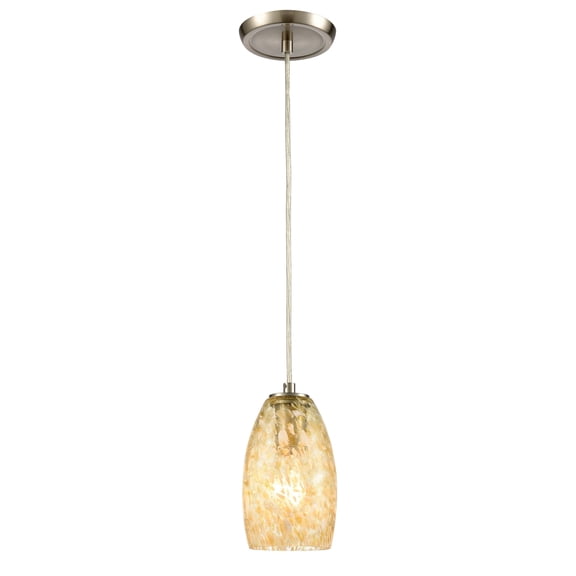 Elk Home Golden Pasture 5-inch Wide 1-Light Pendant in Satin Nickel