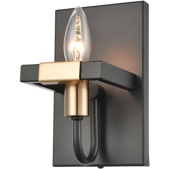 Elk Home 5-Inch Wide Heathrow Vanity Light, Transitional, Matte Black