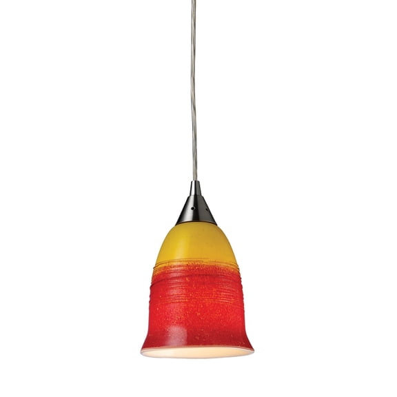 Elk Home 5-Inch Wide Horizon Pendant, Transitional, Satin Nickel