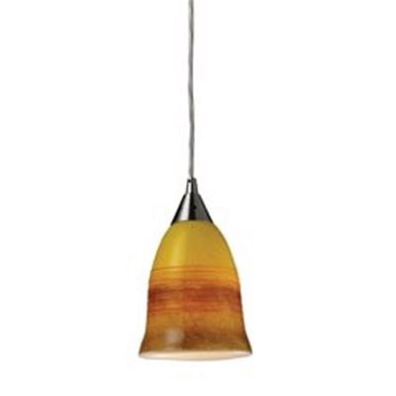 Elk Home 5-Inch Wide Horizon Pendant, Transitional, Satin Nickel