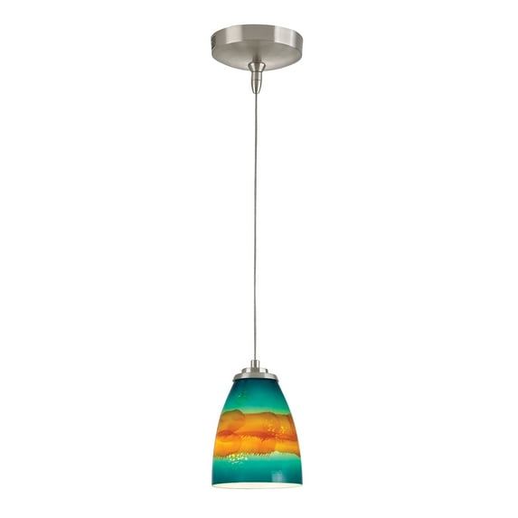 Elk Home 5-Inch Wide Low Voltage Pendant, Contemporary, Brown