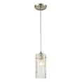 thumbnail image 1 of Elk Home 5-Inch Wide Roubaix Mini Pendant, Transitional, Satin Nickel, 1 of 3