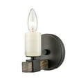 thumbnail image 1 of Elk Home 5-Inch Wide Stone Manor Bath Light, Transitional-Matte Black, 1 of 4