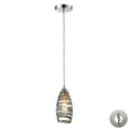 thumbnail image 1 of Elk Home 5-Inch Wide Twister Pendant, Transitional, Polished Chrome, 1 of 2