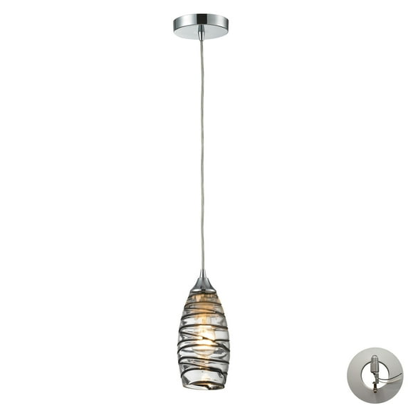 Elk Home 5-Inch Wide Twister Pendant, Transitional, Polished Chrome