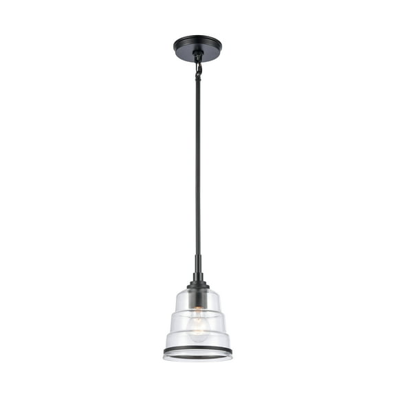 Elk Home 6.5-Inch Wide Boyer Mini Pendant, Transitional, Matte Black
