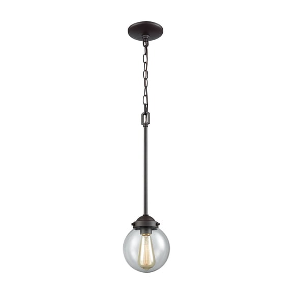 Elk Home 6-Inch Wide Beckett Pendant, Modern, Oil Rubbed Bronze