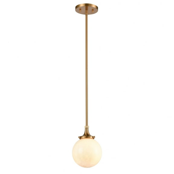 Elk Home 6-Inch Wide Beverly Hills Pendant, Modern, Satin Brass