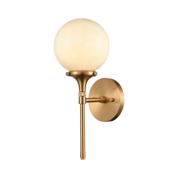 Elk Home 6-Inch Wide Beverly Hills Sconce, Contemporary, Satin Brass