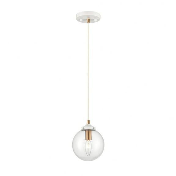 Elk Home 6-Inch Wide Boudreaux Pendant, Contemporary, Matte White