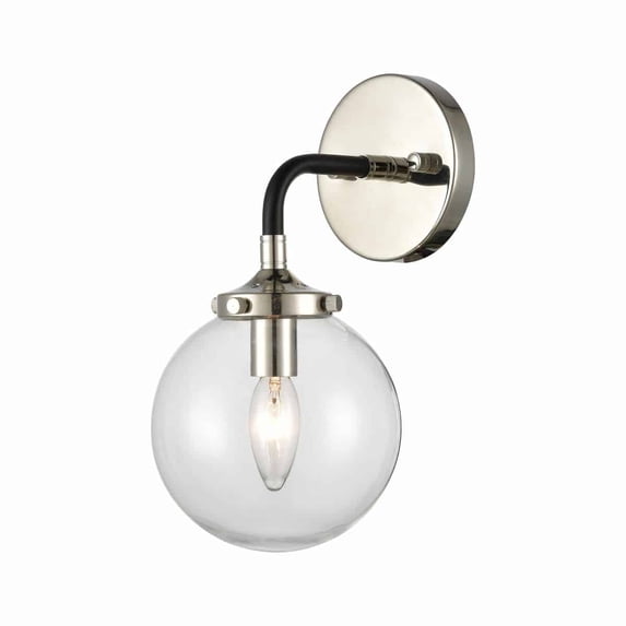 Elk Home 6-Inch Wide Boudreaux Sconce, Contemporary, Matte Black