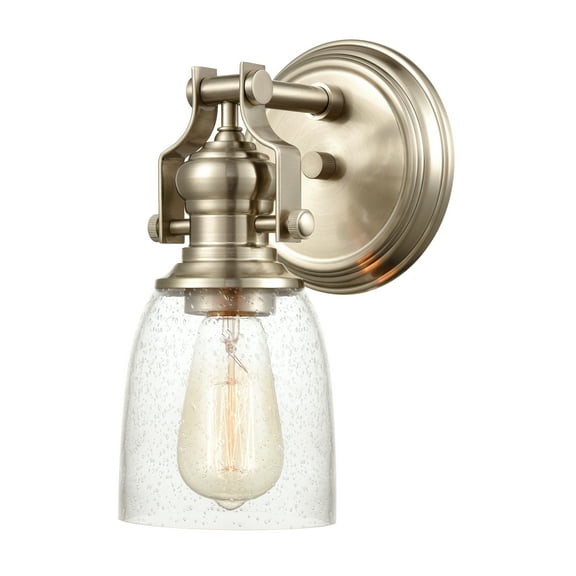 Elk Home 6-Inch Wide Chadwick Vanity Light, Transitional, Satin Nickel