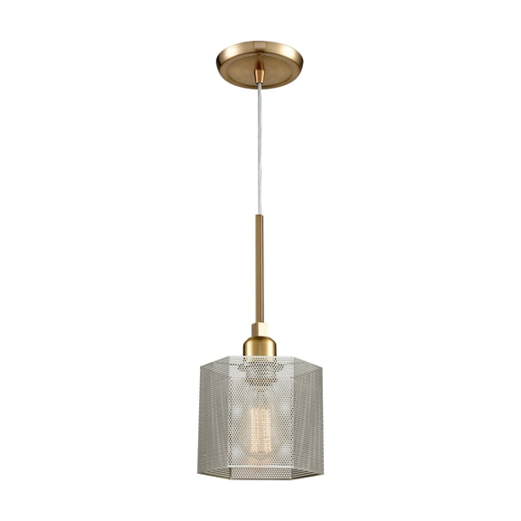 Elk Home Compartir 6-inch Wide 1-Light Mini Pendant in Polished Nickel