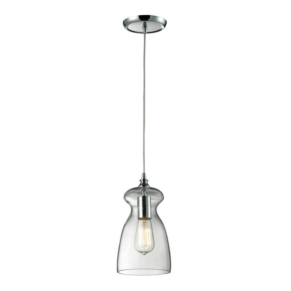 Elk Home 6-Inch Wide Menlow Park Pendant, Transitional-Polished Chrome