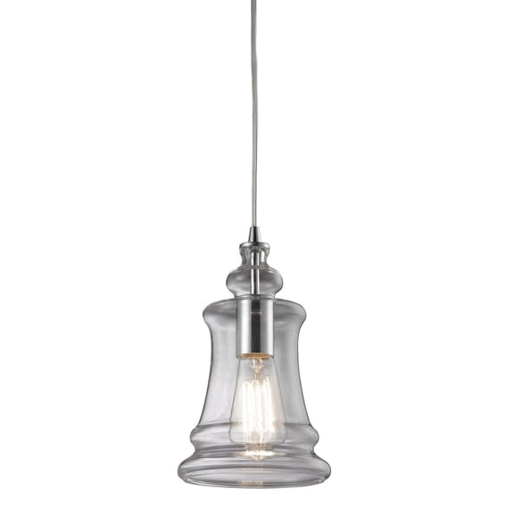 Elk Home 6-Inch Wide Menlow Park Pendant, Transitional-Polished Chrome
