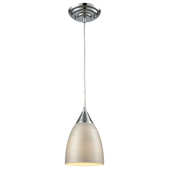 Elk Home 6-Inch Wide Merida Pendant, Contemporary, Polished Chrome