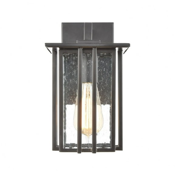 Elk Home 6-Inch Wide Outdoor Radnor Wall Sconce, Matte Black