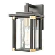 Elk Home 6-Inch Wide Outdoor Vincentown Wall Sconce, Matte Black